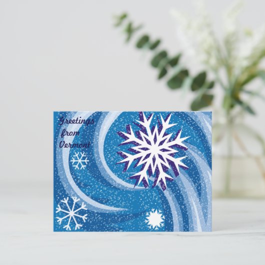 風の雪 –  ポストカード (スタンド正面)