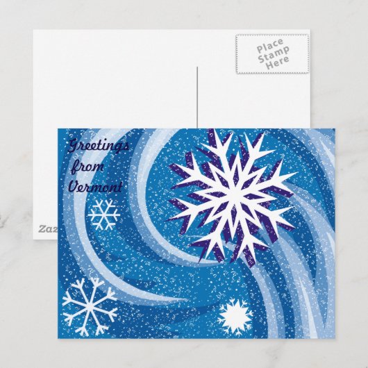 風の雪 –  ポストカード (正面/裏面)