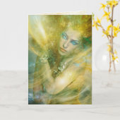 風の高い尼僧 カード (黄色い花)