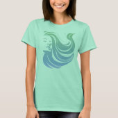 風のTシャツの髪 Tシャツ (正面)