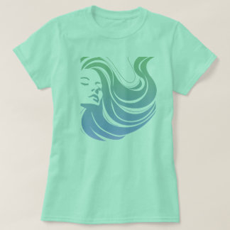 風のTシャツの髪 Tシャツ