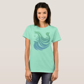 風のTシャツの髪 Tシャツ (正面フル)