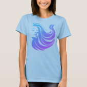 風のTシャツの髪 Tシャツ (正面)