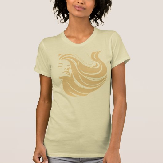風のTシャツの髪 Tシャツ (正面)