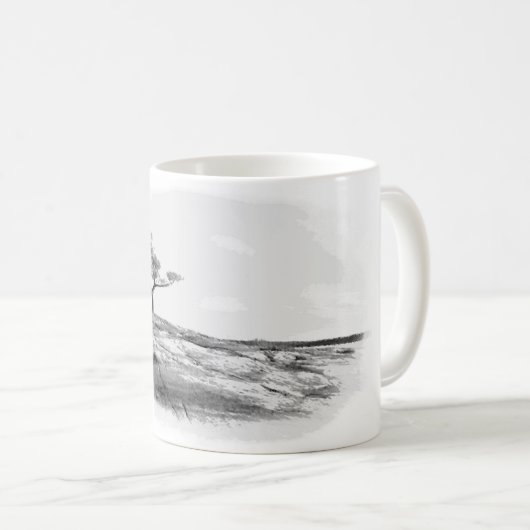 風はマツジョージ王朝湾を掃除しました コーヒーマグカップ (正面右)