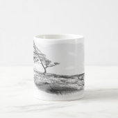 風はマツジョージ王朝湾を掃除しました コーヒーマグカップ (中央)