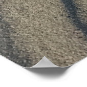 風は砂丘にビーチ砂と石を彫った。 ポスター (角)