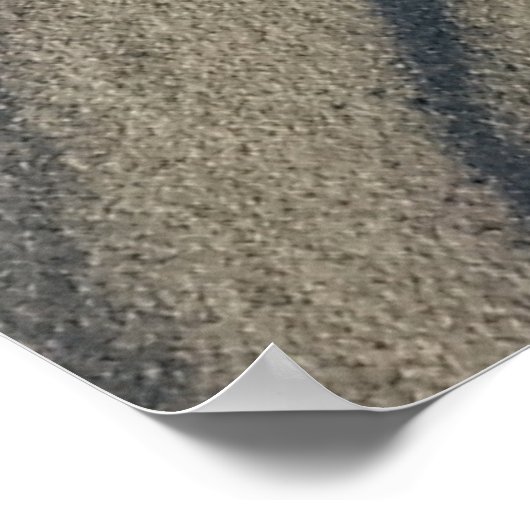 風は砂丘にビーチ砂と石を彫った。 ポスター (角)