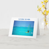 「風をとらえる」誕生日 カード (黄色い花)