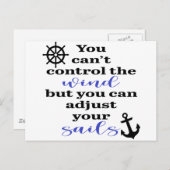 風をコントロールしたり、帆を調整したりすることはできない ポストカード (正面/裏面)