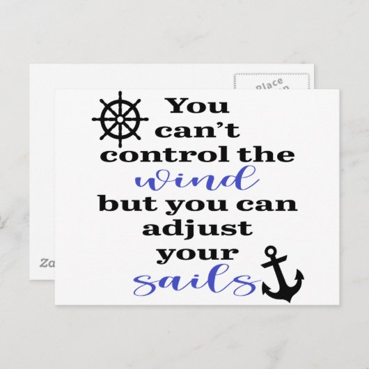 風をコントロールしたり、帆を調整したりすることはできない ポストカード (正面/裏面)
