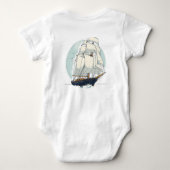 風を受け入れる ベビーボディスーツ (裏面)