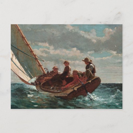 風を吹き上げる風ウィンズローホーマー ポストカード (正面)