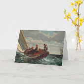 風を吹き上げる | ウィンズローホーマー カード (黄色い花)