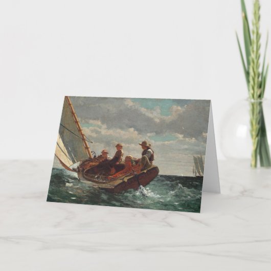 風を吹き上げる | ウィンズローホーマー カード (正面)