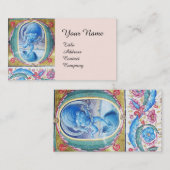 風アンティークフローラミニチュア・モノグラムの寓意書 名刺 (正面/裏面)