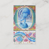 風アンティークフローラミニチュア・モノグラムの寓意書 名刺 (裏面)