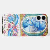 風アンティークフローラミニチュア・モノグラムの寓意書 Case-Mate iPhoneケース (裏面 (横))