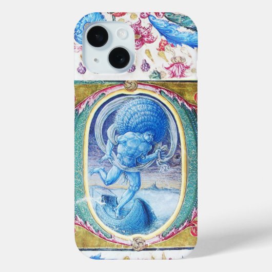 風アンティークフローラミニチュア・モノグラムの寓意書 Case-Mate iPhoneケース (裏面)