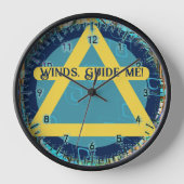 風ガイドの空気記号 壁時計 (正面)