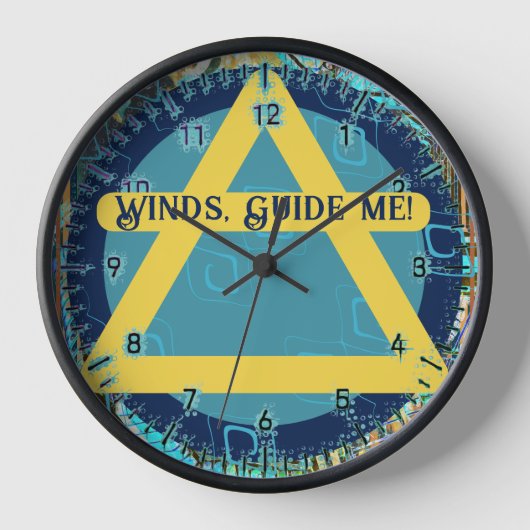 風ガイドの空気記号 壁時計 (正面)