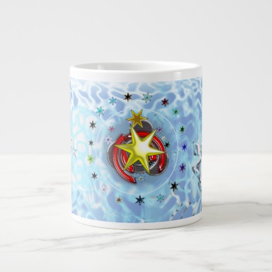 風サンタクロース靴下 ジャンボコーヒーマグカップ (正面)
