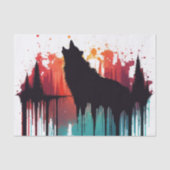 風ハウリングオオカミの切り離しの滴下色 薄葉紙 (正面)