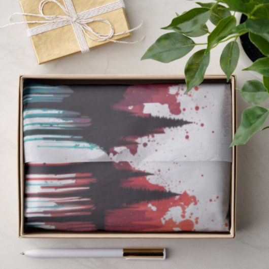 風ハウリングオオカミの切り離しの滴下色 薄葉紙 (ギフト)