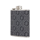 風バラのコンパスパターン フラスク (左)