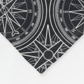 風バラのコンパスパターン フリースブランケット (角)