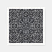 風バラコンパスパターン スタンダードカクテルナプキン (正面)