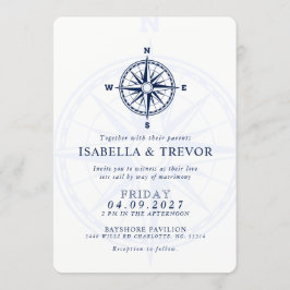 風バラ航海のウェディング招待 招待状