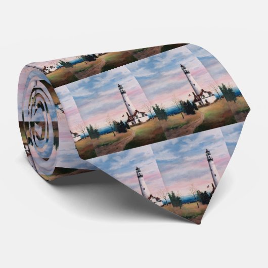 風ポイント灯台タイ ネクタイ (ロール)