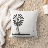 風ポンプのシルエット枕 クッション (ブランケット)