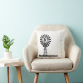 風ポンプのシルエット枕 クッション (椅子)