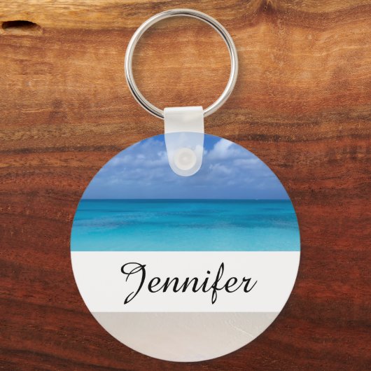 風下ビーチ | TurksとCaicosの写真 キーホルダー (正面)
