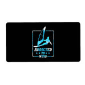 風中毒のサーファー ラベル (正面)