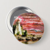風光明媚なあなたの光を輝かせマシュー5:16ボタン 缶バッジ (正面&裏面)