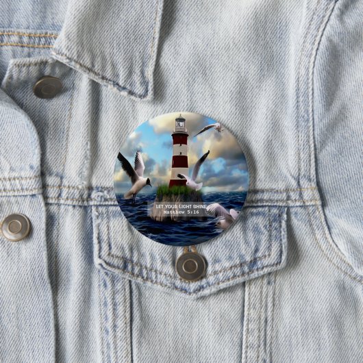 風光明媚なあなたの光を輝かせマシュー5:16ボタン 缶バッジ (インサイチュ)