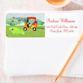 風光明媚なおもしろいゴルフカートグリーン差出人住所ラベル ラベル