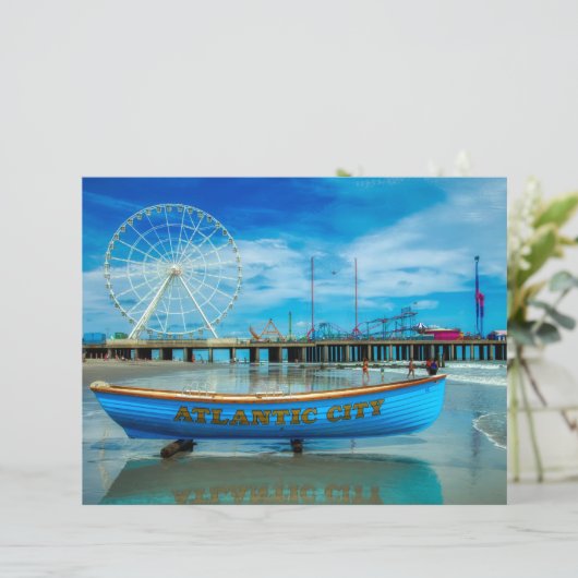 風光明媚なアトランティックシティボードウォークスクラップブック紙 (スタンド正面)