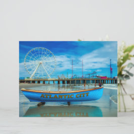 風光明媚なアトランティックシティボードウォークスクラップブック紙