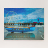 風光明媚なアトランティックシティボードウォーク ジグソーパズル (横)