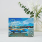 風光明媚なアトランティックシティボードウォーク ポストカード (スタンド正面)