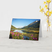 風光明媚なアラスカ カード (黄色い花)