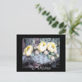 風光明媚なアリゾナのサボテン花デジタルインクポストカード ポストカード (スタンド正面)