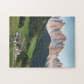 風光明媚なアルパインビレッジドロマイト山旅行 ジグソーパズル (横)