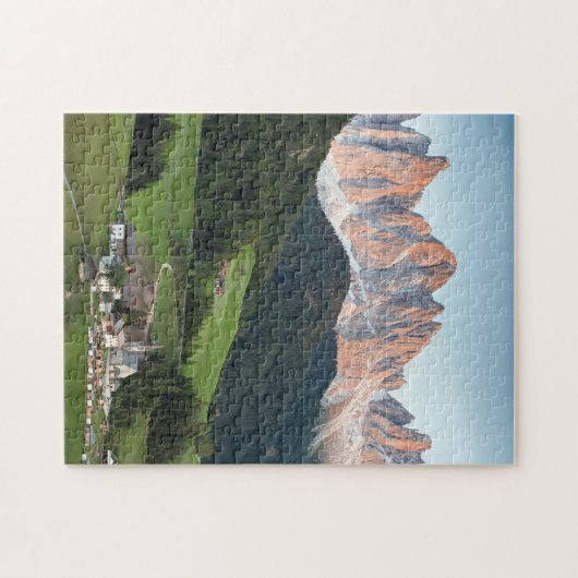 風光明媚なアルパインビレッジドロマイト山旅行 ジグソーパズル (横)