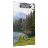 風光明媚なアルパインフォレストと湖の写真 クリップボード (右)