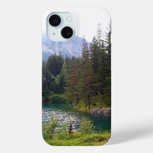 風光明媚なアルパインフォレストと湖の写真 Case-Mate iPhoneケース (裏面)